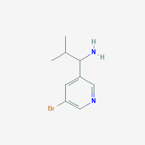 1-(5-Bromopyridin-3-yl)-2-methylpropan-1-amine