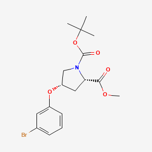 1-(tert-Butyl) 2-methyl (2S,4S)-4-(3-bromophenoxy)pyrrolidine-1,2-dicarboxylate