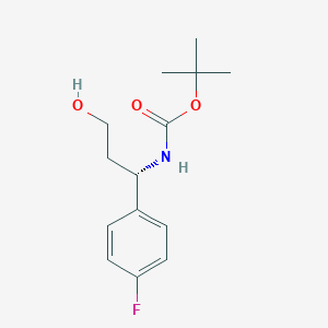 tert-Butyl (S)-(1-(4-fluorophenyl)-3-hydroxypropyl)carbamate