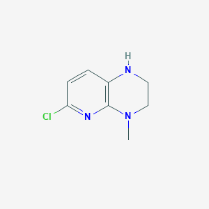 molecular formula C8H10ClN3 B12952359 6-chloro-4-methyl-1H,2H,3H,4H-pyrido[2,3-b]pyrazine 