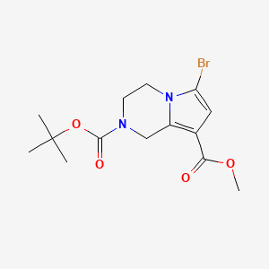 2-tert-butyl 8-methyl 6-bromo-3,4-dihydropyrrolo[1,2-a]pyrazine-2,8(1H)-dicarboxylate