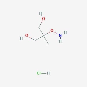 molecular formula C4H12ClNO3 B12952367 2-(Aminooxy)-2-methylpropane-1,3-diol hydrochloride 