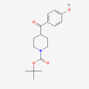 molecular formula C17H23NO4 B12952400 tert-Butyl 4-(4-hydroxybenzoyl)piperidine-1-carboxylate 