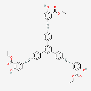 ethyl 5-[2-[4-[3,5-bis[4-[2-(3-ethoxycarbonyl-4-hydroxyphenyl)ethynyl]phenyl]phenyl]phenyl]ethynyl]-2-hydroxybenzoate