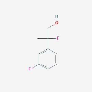 molecular formula C9H10F2O B12952452 2-Fluoro-2-(3-fluorophenyl)propan-1-ol 