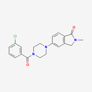 5-(4-(3-Chlorobenzoyl)piperazin-1-yl)-2-methylisoindolin-1-one