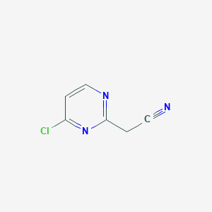 molecular formula C6H4ClN3 B12952492 2-(4-Chloropyrimidin-2-yl)acetonitrile 