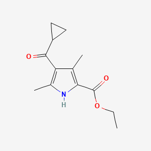 ethyl 4-(cyclopropanecarbonyl)-3,5-dimethyl-1H-pyrrole-2-carboxylate