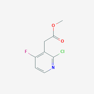 molecular formula C8H7ClFNO2 B12952519 Methyl 2-(2-chloro-4-fluoropyridin-3-yl)acetate 