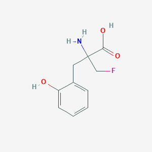 molecular formula C10H12FNO3 B12952534 2-Amino-3-fluoro-2-(2-hydroxybenzyl)propanoic acid 