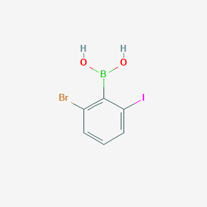 molecular formula C6H5BBrIO2 B12952552 (2-Bromo-6-iodophenyl)boronic acid 