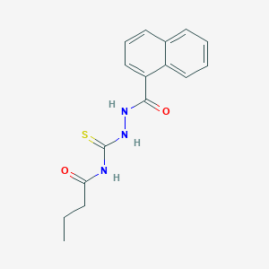 molecular formula C16H17N3O2S B12952555 N-(2-(1-Naphthoyl)hydrazinecarbonothioyl)butyramide 