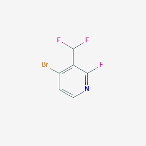 molecular formula C6H3BrF3N B12952609 4-Bromo-3-(difluoromethyl)-2-fluoropyridine 