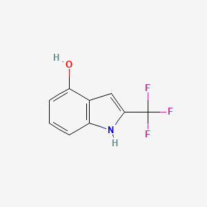 molecular formula C9H6F3NO B12952657 2-(trifluoromethyl)-1H-indol-4-ol 