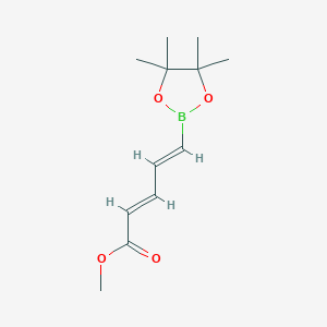 molecular formula C12H19BO4 B12952680 (2E,4E)-Methyl 5-(4,4,5,5-tetramethyl-1,3,2-dioxaborolan-2-yl)penta-2,4-dienoate 