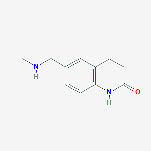 molecular formula C11H14N2O B12952711 6-((Methylamino)methyl)-3,4-dihydroquinolin-2(1H)-one 