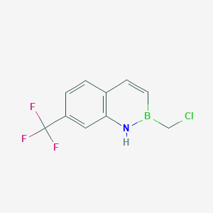 molecular formula C10H8BClF3N B12952719 2-(Chloromethyl)-7-(trifluoromethyl)-1,2-dihydrobenzo[e][1,2]azaborinine 