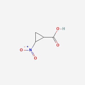 molecular formula C4H5NO4 B1295275 2-Nitrocyclopropane-1-carboxylic acid CAS No. 22882-43-5