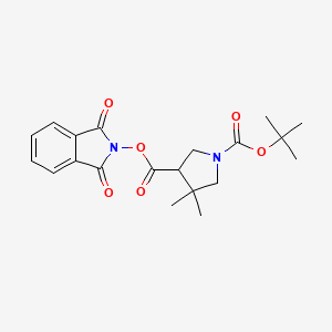 molecular formula C20H24N2O6 B12952772 1-tert-Butyl 3-(1,3-dioxoisoindolin-2-yl) 4,4-dimethylpyrrolidine-1,3-dicarboxylate 