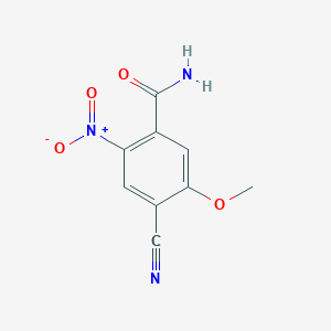 molecular formula C9H7N3O4 B12952795 4-Cyano-5-methoxy-2-nitrobenzamide 