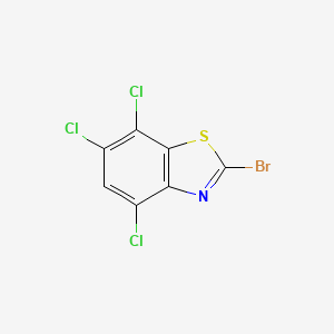 molecular formula C7HBrCl3NS B12952799 2-Bromo-4,6,7-trichlorobenzo[d]thiazole 