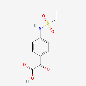 molecular formula C10H11NO5S B12952860 2-(4-(Ethylsulfonamido)phenyl)-2-oxoacetic acid 