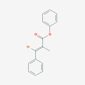 molecular formula C16H13BrO2 B12952866 Phenyl 3-bromo-2-methyl-3-phenylacrylate 