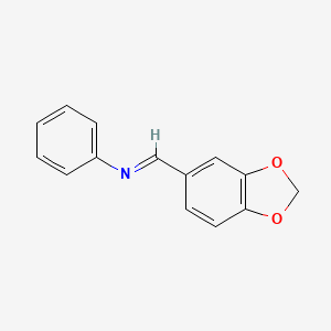 molecular formula C14H11NO2 B1295288 3,4-亚甲二氧基苯亚甲基苯胺 CAS No. 27738-39-2