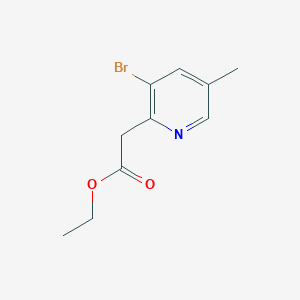 molecular formula C10H12BrNO2 B12952880 Ethyl 2-(3-bromo-5-methylpyridin-2-yl)acetate 