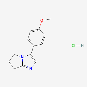 molecular formula C13H15ClN2O B12952903 3-(4-Methoxyphenyl)-6,7-dihydro-5H-pyrrolo[1,2-a]imidazole hydrochloride 