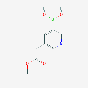 molecular formula C8H10BNO4 B12952938 (5-(2-Methoxy-2-oxoethyl)pyridin-3-yl)boronic acid 