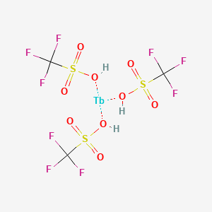 molecular formula C3H3F9O9S3Tb B12952982 Tris(((trifluoromethyl)sulfonyl)oxy)terbium 