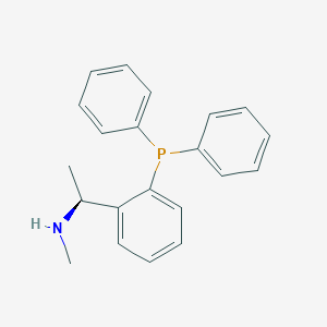 molecular formula C21H22NP B12953065 (S)-1-(2-(Diphenylphosphanyl)phenyl)-N-methylethan-1-amine 