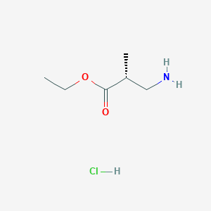 molecular formula C6H14ClNO2 B12953070 (R)-Ethyl 3-amino-2-methylpropanoate hydrochloride 