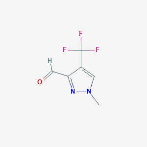 molecular formula C6H5F3N2O B12953085 1-Methyl-4-(trifluoromethyl)-1H-pyrazole-3-carbaldehyde 