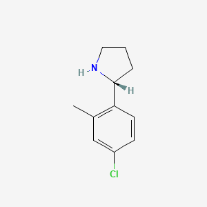 molecular formula C11H14ClN B12953135 (R)-2-(4-Chloro-2-methylphenyl)pyrrolidine 