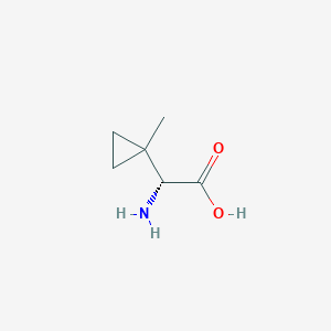 molecular formula C6H11NO2 B12953153 2-(1-Methylcyclopropyl)glycine, (R)- CAS No. 959658-82-3