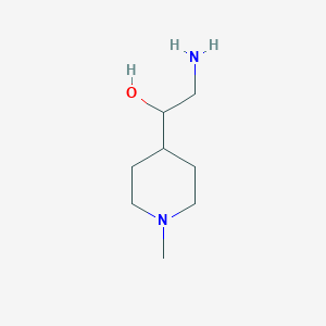 molecular formula C8H18N2O B12953177 2-Amino-1-(1-methylpiperidin-4-yl)ethanol 