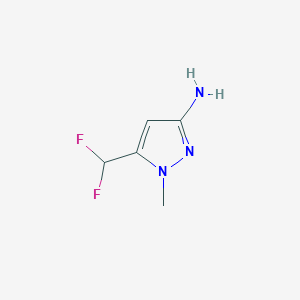 molecular formula C5H7F2N3 B12953185 5-(Difluoromethyl)-1-methyl-1H-pyrazol-3-amine 