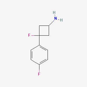 trans-3-Fluoro-3-(4-fluorophenyl)cyclobutanamine