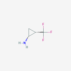 molecular formula C4H6F3N B12953259 (1R,2S)-2-(Trifluoromethyl)cyclopropan-1-amine 