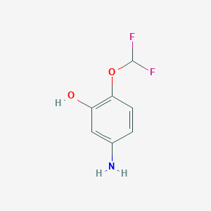 molecular formula C7H7F2NO2 B12953284 5-Amino-2-(difluoromethoxy)phenol 