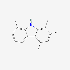 molecular formula C16H17N B12953303 1,2,4,8-Tetramethyl-9H-carbazole 