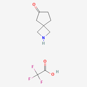 molecular formula C9H12F3NO3 B12953323 2-Azaspiro[3.4]octan-6-one 2,2,2-trifluoroacetate 