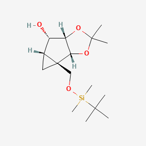 (3AR,3bR,4aS,5S,5aS)-3b-(((tert-butyldimethylsilyl)oxy)methyl)-2,2-dimethylhexahydrocyclopropa[3,4]cyclopenta[1,2-d][1,3]dioxol-5-ol