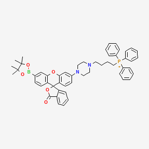 (4-(4-(3-Oxo-3'-(4,4,5,5-tetramethyl-1,3,2-dioxaborolan-2-yl)-3H-spiro[isobenzofuran-1,9'-xanthen]-6'-yl)piperazin-1-yl)butyl)triphenylphosphonium