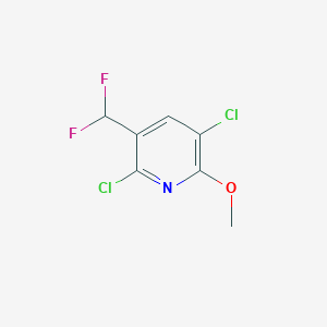 molecular formula C7H5Cl2F2NO B12953336 2,5-Dichloro-3-(difluoromethyl)-6-methoxypyridine 