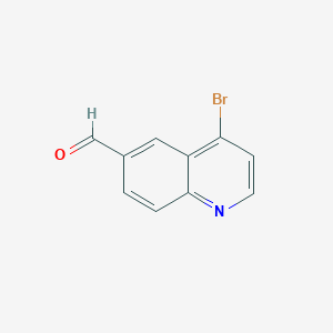 molecular formula C10H6BrNO B12953346 4-Bromoquinoline-6-carbaldehyde 