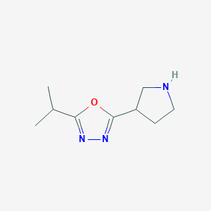 2-Isopropyl-5-(pyrrolidin-3-yl)-1,3,4-oxadiazole