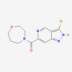 molecular formula C12H13BrN4O2 B12953473 (3-Bromo-1H-pyrazolo[4,3-c]pyridin-6-yl)(1,4-oxazepan-4-yl)methanone 